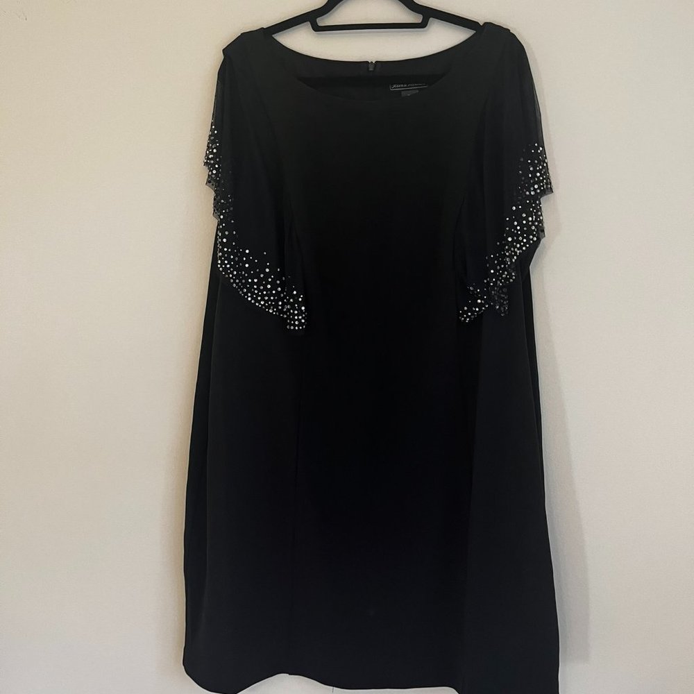 JESSICA HOWARD Womens Stretch Rhinestone Zippered Sheer Slitted  Women's 22